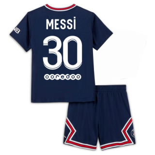 Fotballdrakter Paris Saint-Germain Lionel Messi 30 Barn Hjemmedraktsett 2021-2022